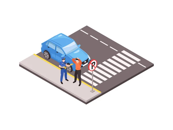 Illustration om parkeringsbrott — Stock vektor
