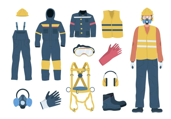 Personal Protective Equipment Set — Stock Vector