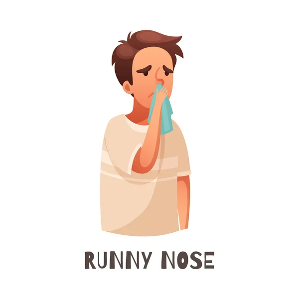 Illustration der Allergie-Symptome — Stockvektor