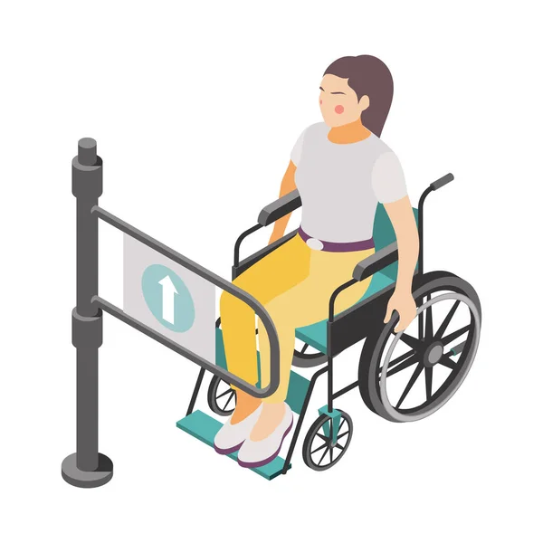 Illustration einer behinderten Frau — Stockvektor
