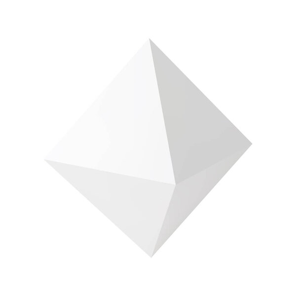 Realistic Octahedron Illustration