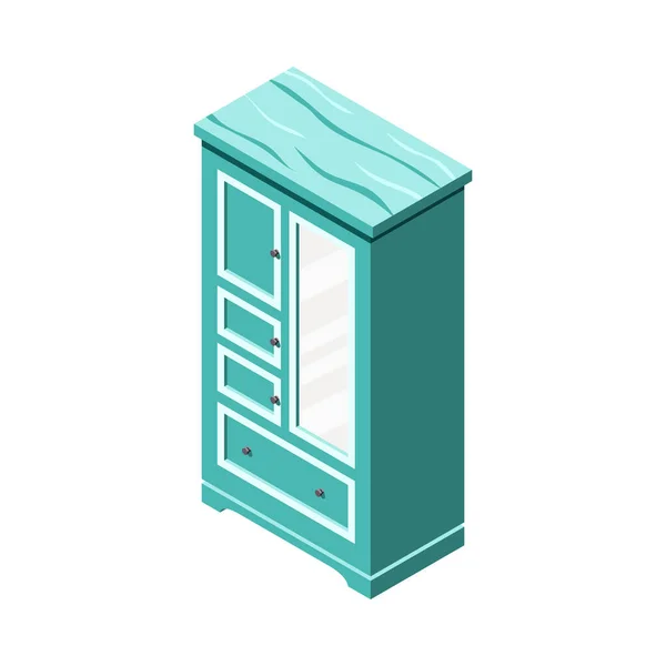 Isometric Wardrobe Illustration — 스톡 벡터