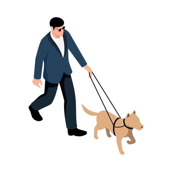 Blind Man Illustration — Stock Vector