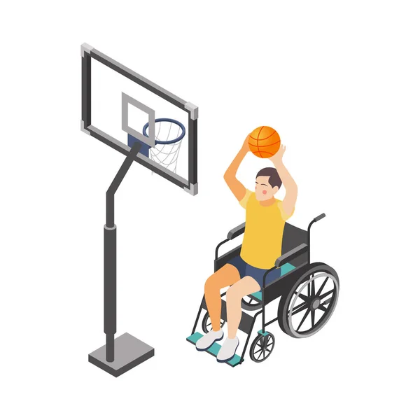 Ilustración del hombre discapacitado — Vector de stock