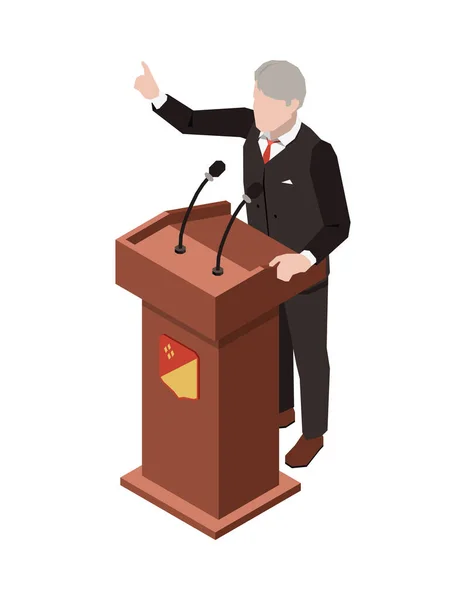 Politician Isometric Icon — Image vectorielle