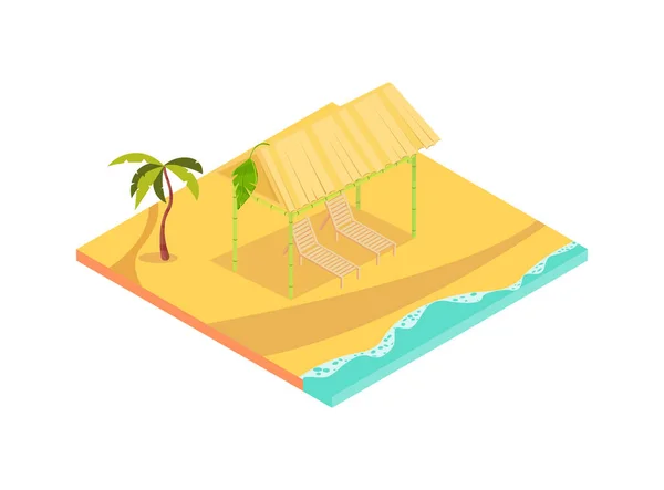 Ikona tropikalnego wypoczynku — Wektor stockowy