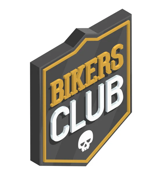 Bikers Club Embleem — Stockvector