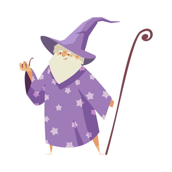 Wizard Flat Illustration