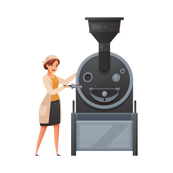 Produkci kávy ilustrace — Stockový vektor