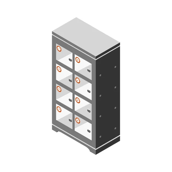 Ikona Isometric Lockers — Stockový vektor