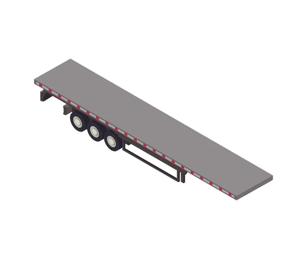 Isometric Cargo Semitrailer — Stock Vector