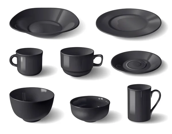 Realistic Dishware Set — Image vectorielle