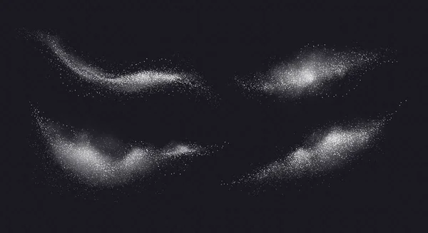 Falling White Dust Set — Image vectorielle