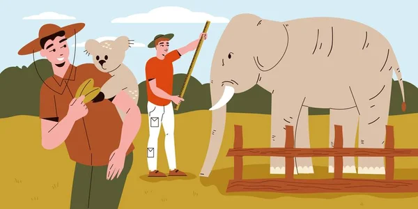 Zoologist Animal Illustration — Image vectorielle
