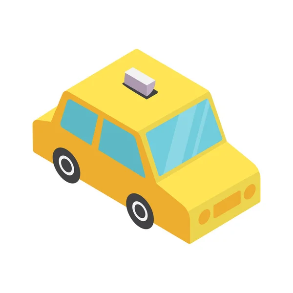 Icono de taxi isométrico — Vector de stock