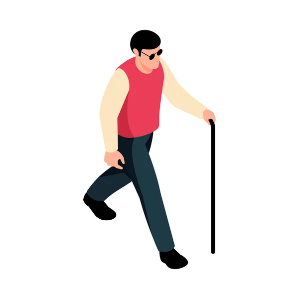 Blinde Man illustratie — Stockvector