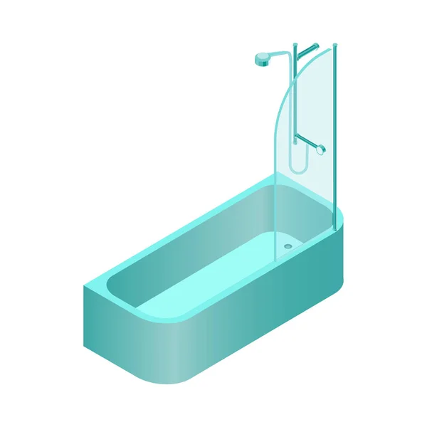 Bath Isometric Illustration — ストックベクタ