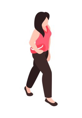 Isometric Woman Illustration