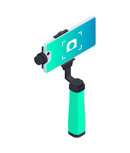 Smartphone Tripod Illustration — Vector de stock