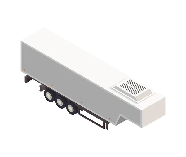 Isometric Semitrailer Icon — Vetor de Stock