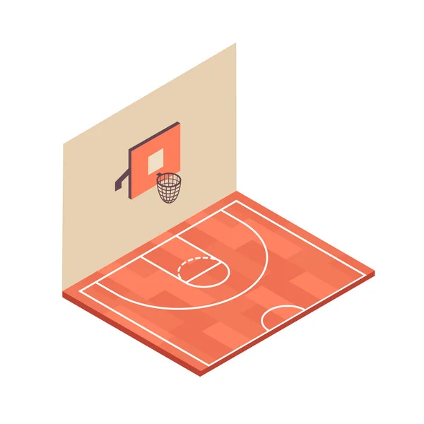 Εικονίδιο πεδίο μπάσκετ — Διανυσματικό Αρχείο