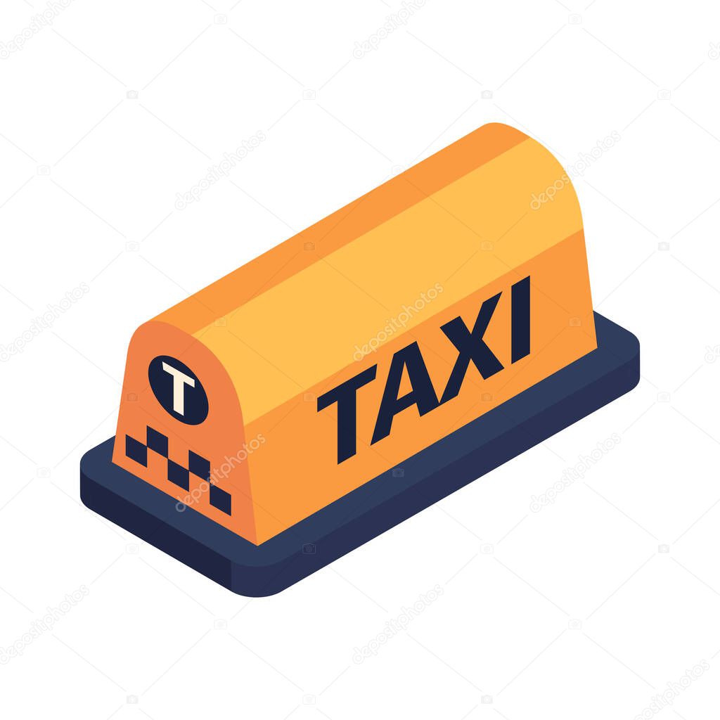 Isometric Taxi Sign