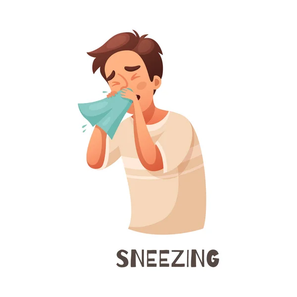 Allergy Symptom Illustration — Archivo Imágenes Vectoriales