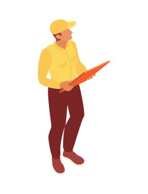 Worker Isometric Icon