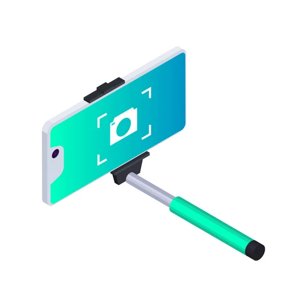 Selfie icône bâton — Image vectorielle