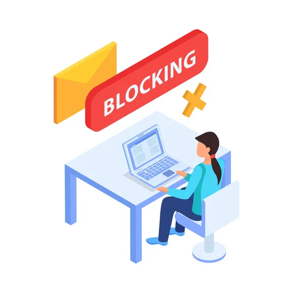 Blocking Internet Icon — ストックベクタ