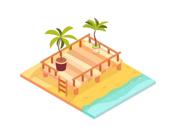 Tropical Rest Icon — Stock Vector