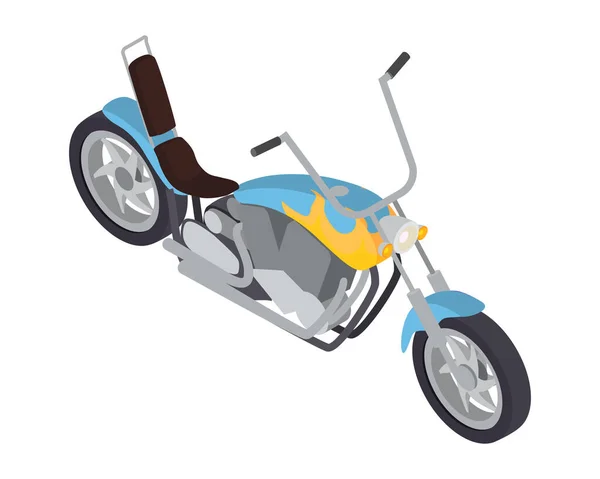Motosiklet İzometrik Simgesi — Stok Vektör