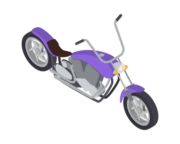 Motorcycle Isometric Icon — Stock Vector
