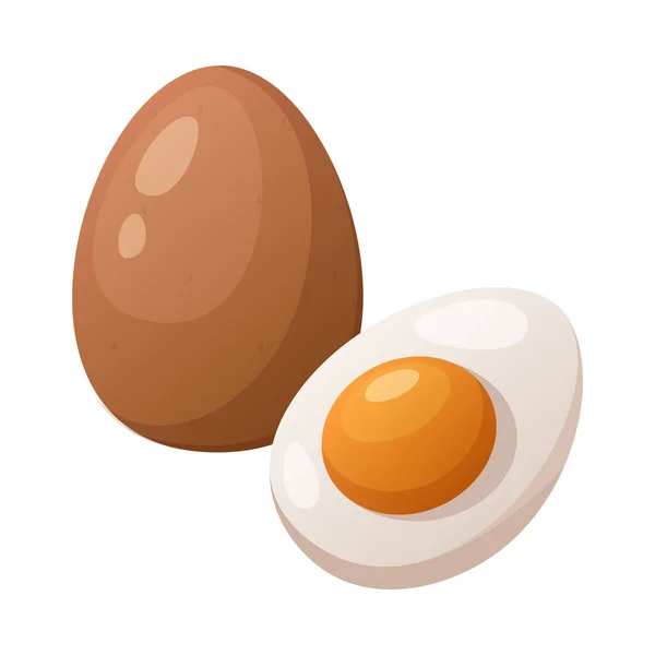 Egg Cartoon Illustration — Vetor de Stock