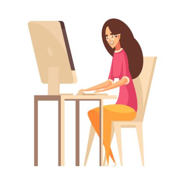 Çalışan kadın kompozisyonu