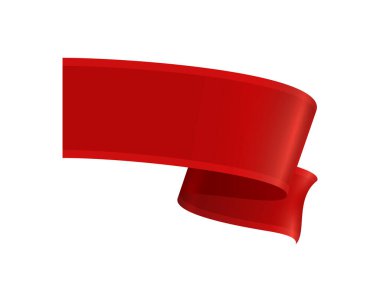 Gerçekçi Kırmızı Kurdele Kompozisyonu