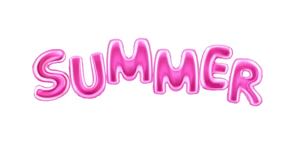 Summer Pink Text Composition — Stock Vector