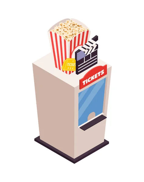 Cinema Ticket Office Composition —  Vetores de Stock