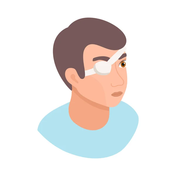 Single Eyed Boy Composition — Vector de stock