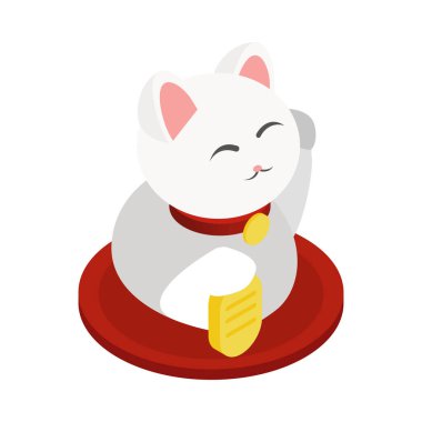 Japonya Şanslı Kedi Kompozisyonu