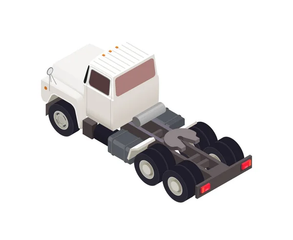 Trailer Truck Isometric Composition — Stockvektor