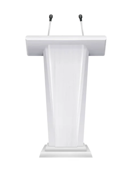 White Speakers Tribune Composition — Image vectorielle