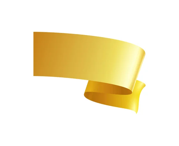 Realistic Golden Ribbon Composition — Vector de stock