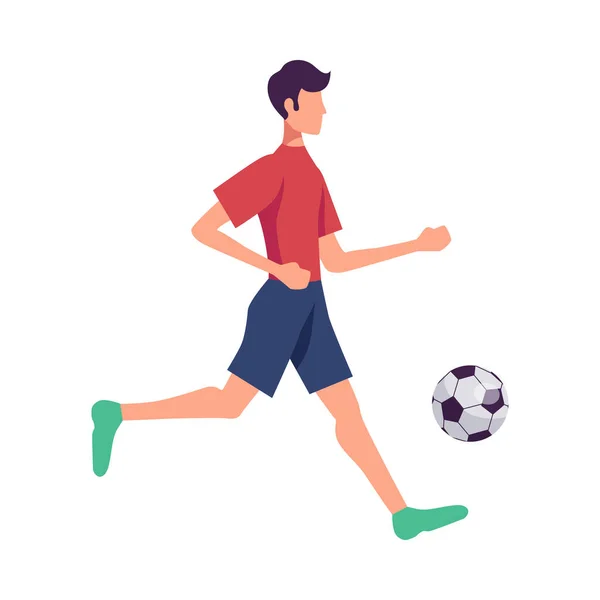 Fútbol Fitness Sport Composición — Vector de stock