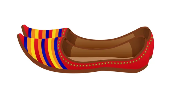 Composición de zapatillas turcas tradicionales — Vector de stock