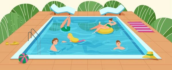 Composizione della piscina — Vettoriale Stock