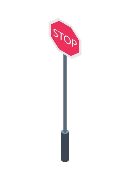 Stop Sign Post Composition — Vector de stock