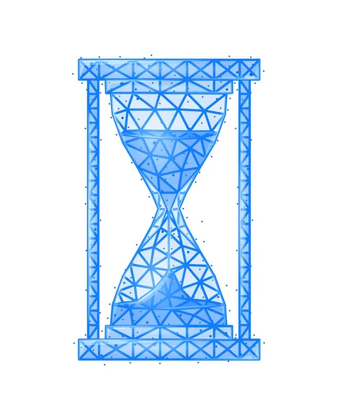 Wireframe Hour Glass Composition — Image vectorielle