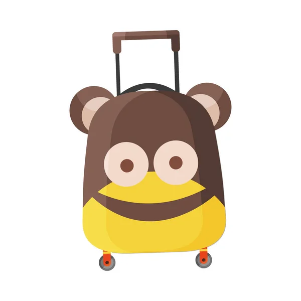 Childish Trolley Bag Composition — Stockvektor