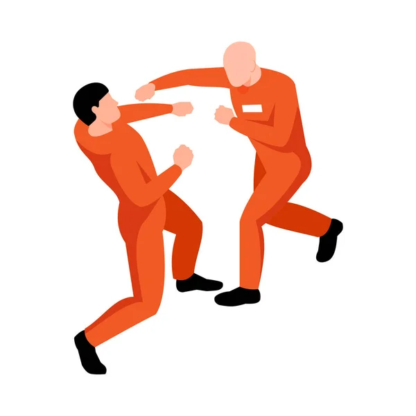 Fighting Jail Inmates Composition — Διανυσματικό Αρχείο